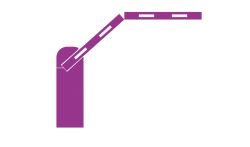 Barrier with boom folding angle